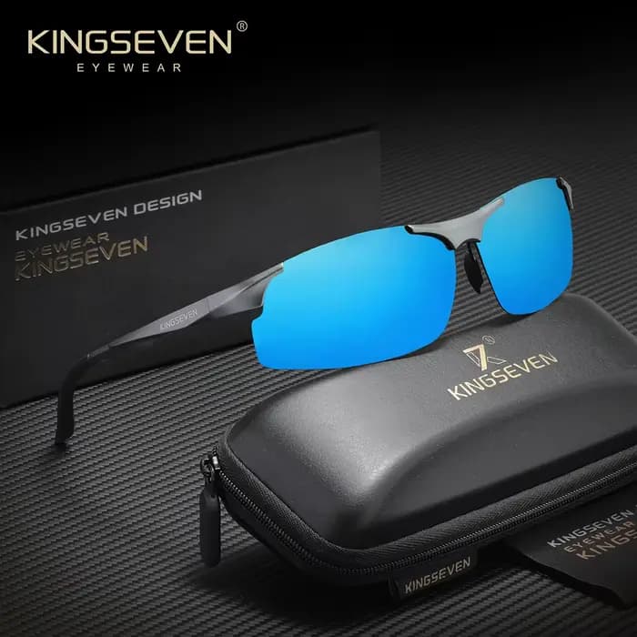 Lunettes de soleil KINGSEVEN en aluminium pour hommes, verres polarisés miroir, lunettes de sport te