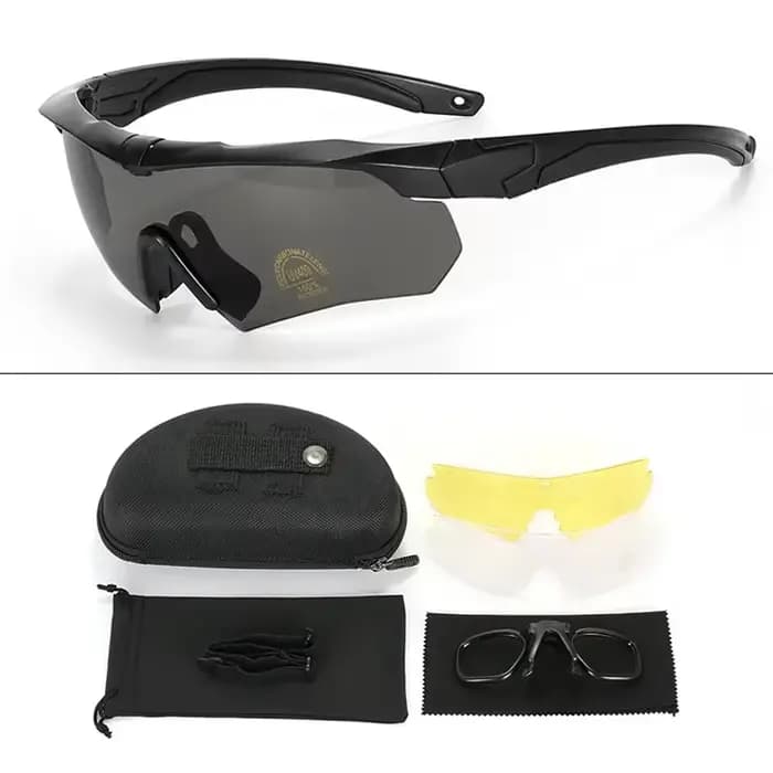 Lunettes de protection d'extérieur coupe-vent HD à 3 lentilles pour motocross, moto et alpinisme