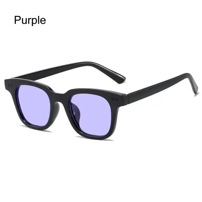 Lunettes de soleil vintage à monture carrée, lunettes de soleil rétro de luxe, lentille océanique, n