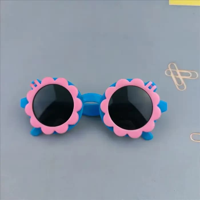 Lunettes de soleil de dessin animé mignon pour enfants, lunettes à rabat de tournesol, lunettes de c