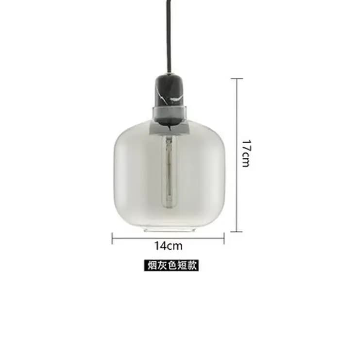 Normann Amp suspension rétro LED verre suspension lampe pour chambre salle à manger salon Restaurant