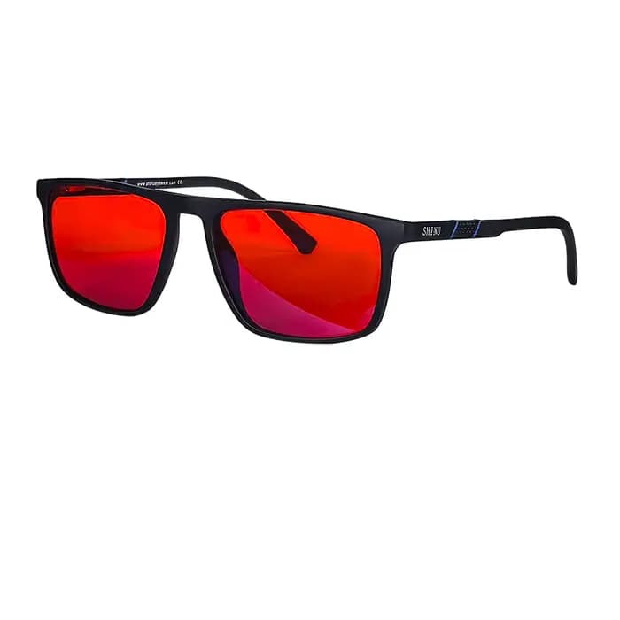 SHINU lunettes rouges bloc lumière bleue meilleur sommeil lunettes à lentille Orange pour travailler