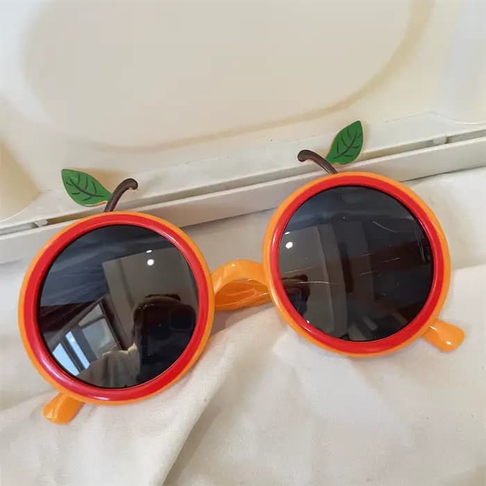 Lunettes de soleil Orange mignonnes, créatives d'été, fournitures de fête sur la plage hawaïenne, dé