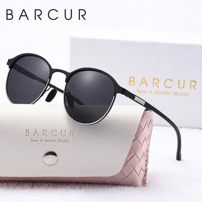 BRACUR-Lunettes de soleil noires délicates pour femmes, lunettes de soleil polarisées UV400, style c