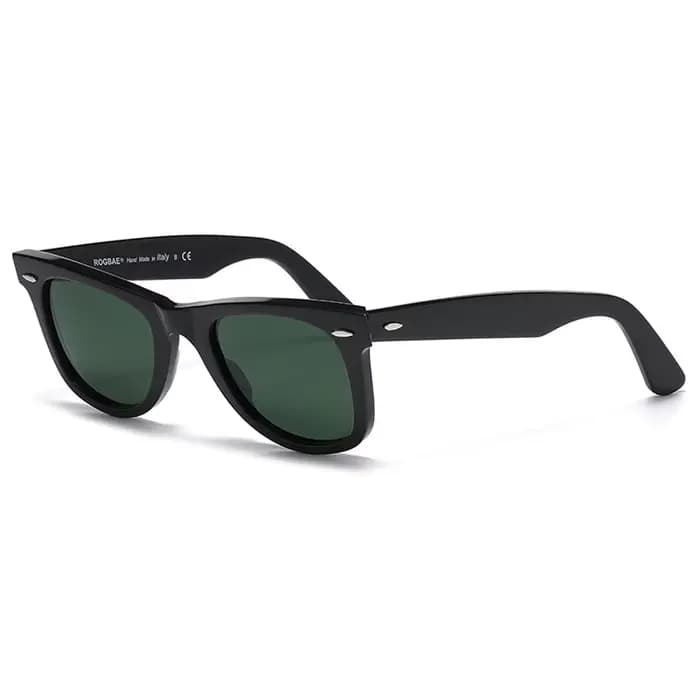 ROGBAE lunettes de soleil inclinables hommes classiques lentille en verre lunettes de soleil en acét