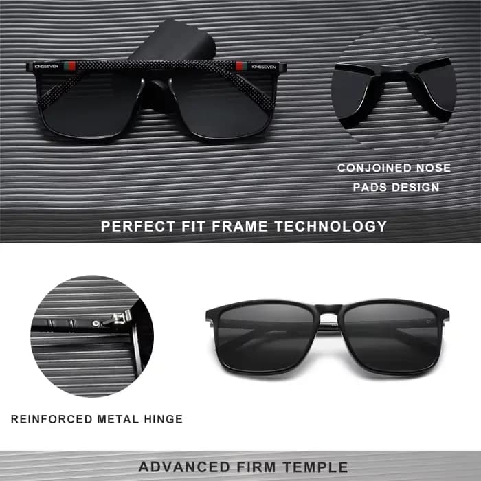 KINGSEVEN marque lunettes de soleil rectangulaires pour hommes femmes polarisées Anti-UV400 lunettes