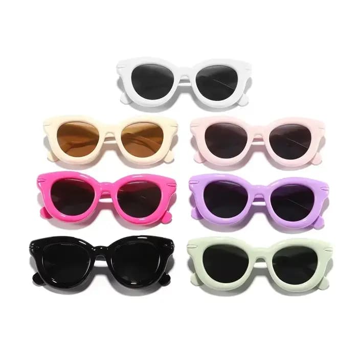 AdTosSweet-Lunettes de soleil de dessin animé pour garçons et filles, accessoires photo, mode, sport