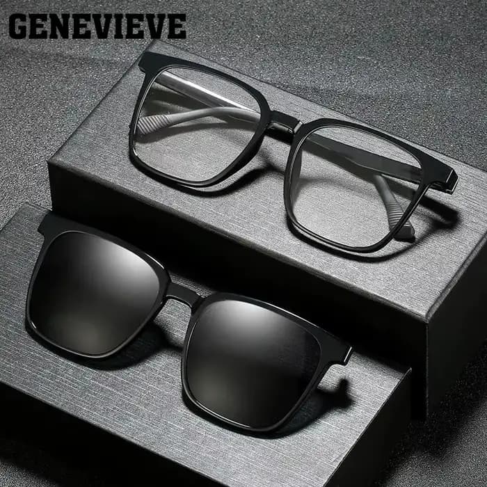 GENEVIEVE nouveau hommes pince magnétique sur lunettes de soleil polarisées sur Prescription hommes 