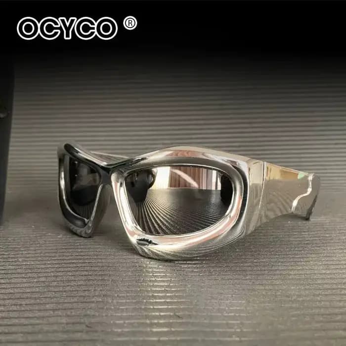 OCYCO 2026 Lunettes de soleil futuristes et technologiques, style exagéré, pour le ski, monture larg