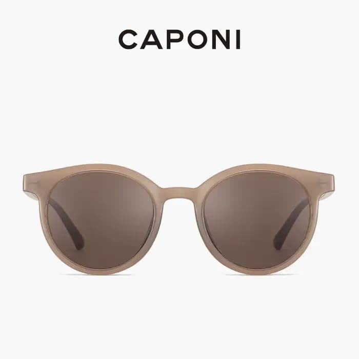 CAPONI-Lunettes de soleil vintage pour femmes, rétro, rondes, polarisées, UV400, Ray Cut, marque de 