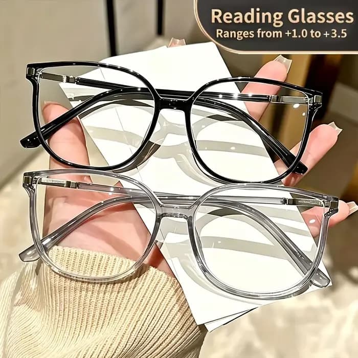 Lunettes bicolores simples de style rétro ; lunettes presbyopes portables pour personnes âgées et d'