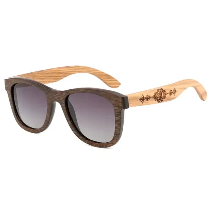 Lunettes de soleil en bambou naturel pour femmes et hommes, sculptées à la main, originales, classiq