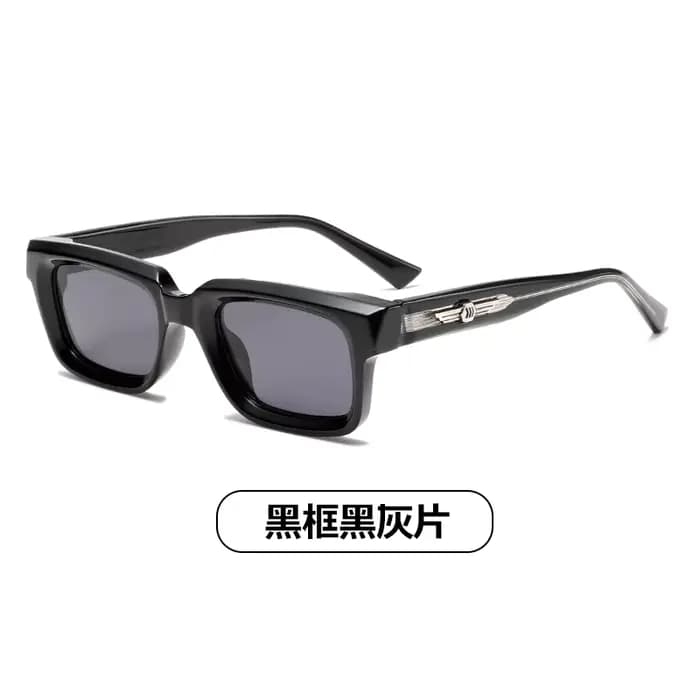 Lunettes de soleil populaires pour hommes, modèle carré, style photographie de rue européenne et amé