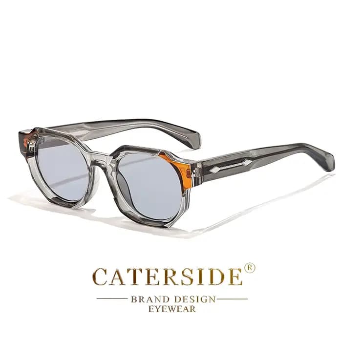 CATERSIDE-Lunettes de soleil carrées punk pour hommes et femmes, monture optique vintage, lunettes d