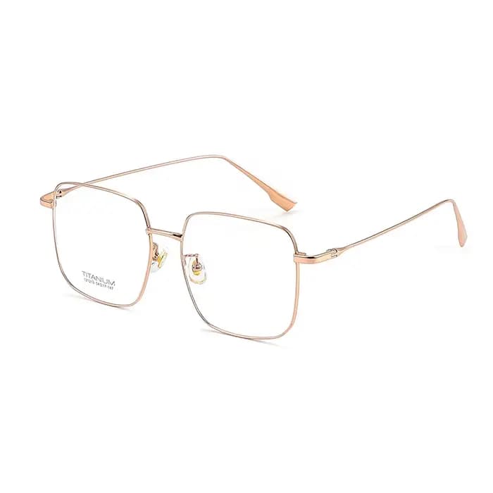Monture de lunettes en titane ultralégère pour femmes, lunettes carrées pour contrevenants optiques,