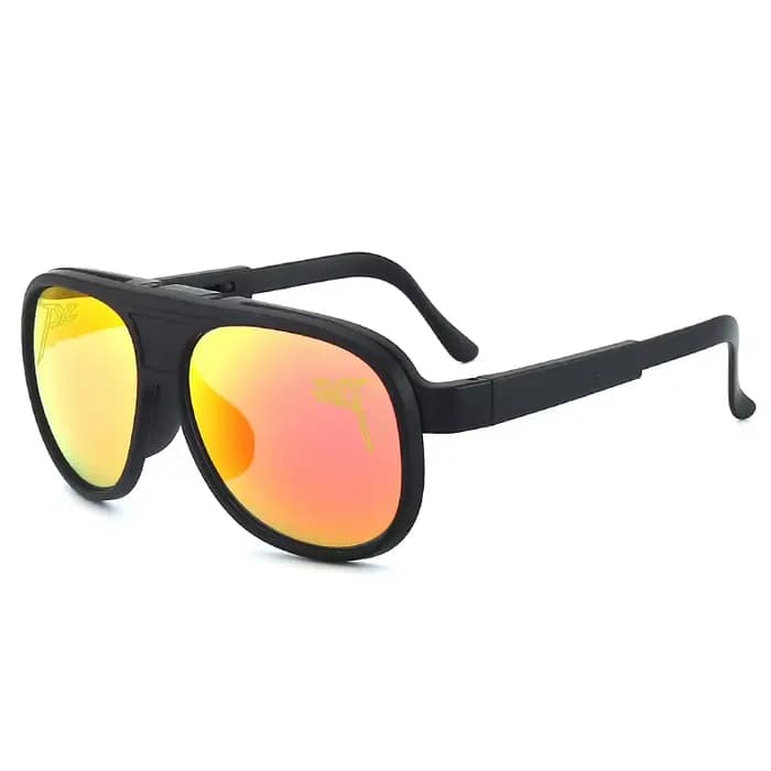 Lunettes de soleil punk à monture relevable, lunettes de soleil steampunk, PITS OCTAL VIPERS TRABEC,