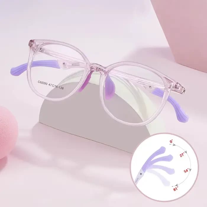 Xbora – lunettes TR90 pour garçons et filles, monture ovale, branches confortables, Anti-lumière ble