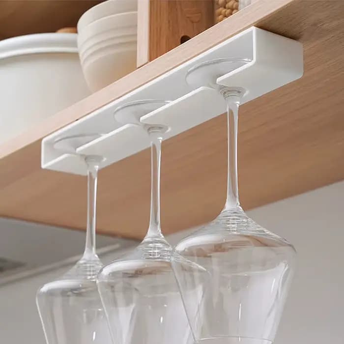 Support à verres à vin suspendu sans perçage, à installer sous l'armoire, pour la maison, la cuisine