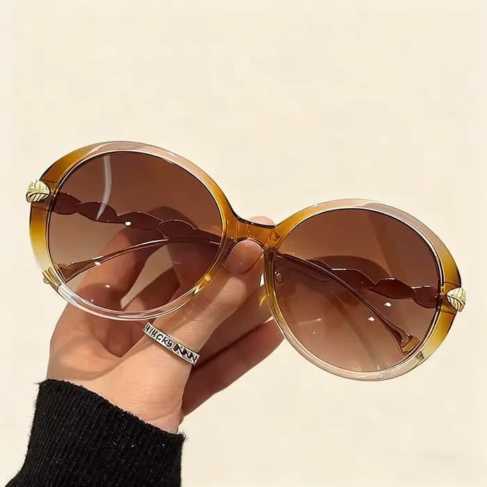 Lunettes de soleil rondes de style Ins, lunettes de photographie de rue à la mode