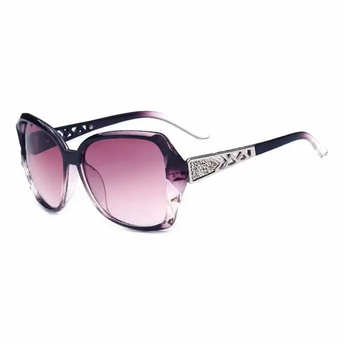 Mode grandes lunettes de soleil violettes femmes marque de luxe lunettes de soleil carrées femme mir