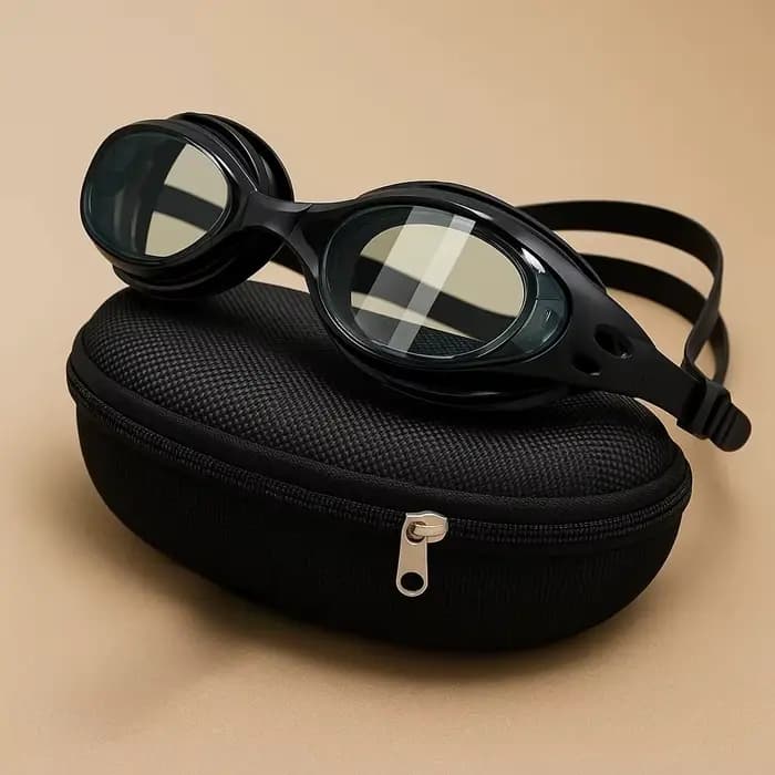 Lunettes de natation antibuée pour adultes et jeunes, pont et sangle de nez réglables, conception co