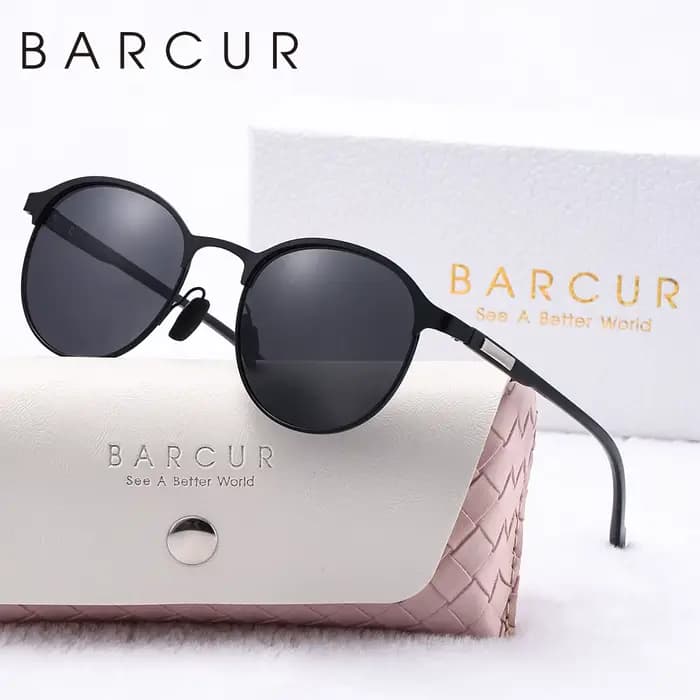 BRACUR-Lunettes de soleil noires délicates pour femmes, lunettes de soleil polarisées UV400, style c