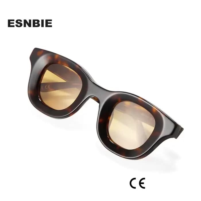 Rhud – lunettes de soleil en acétate pour femmes et hommes, nuances rondes surdimensionnées, Style H