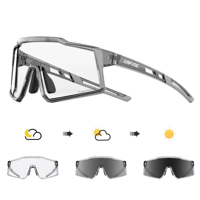 KAPVOE-Lunettes de soleil photochromiques pour enfants et adolescents, lunettes de vélo pour enfants