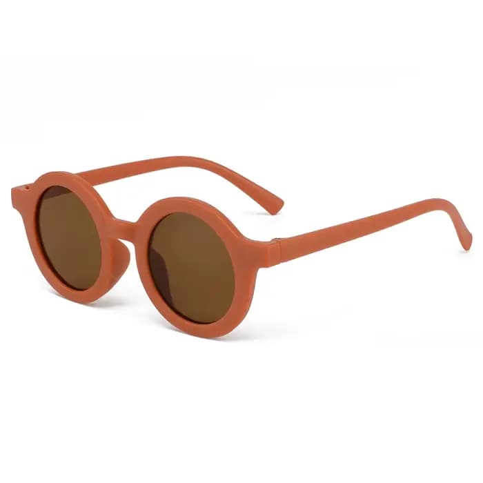 Lunettes de soleil pour enfants, monture ronde de style inset, lunettes de soleil pour bébé de 1 à 7