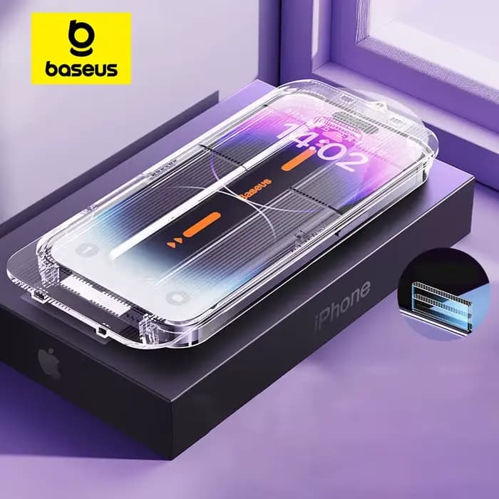 Baseus verre trempé pour iPhone 17 16 15 14 13 12 Pro Max protecteur d'écran HD avec Kit de nettoyag