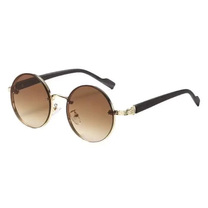Nouvelles Lunettes de Soleil Rondes Classiques Tendance pour Hommes et Femmes, Style Vintage Dégradé