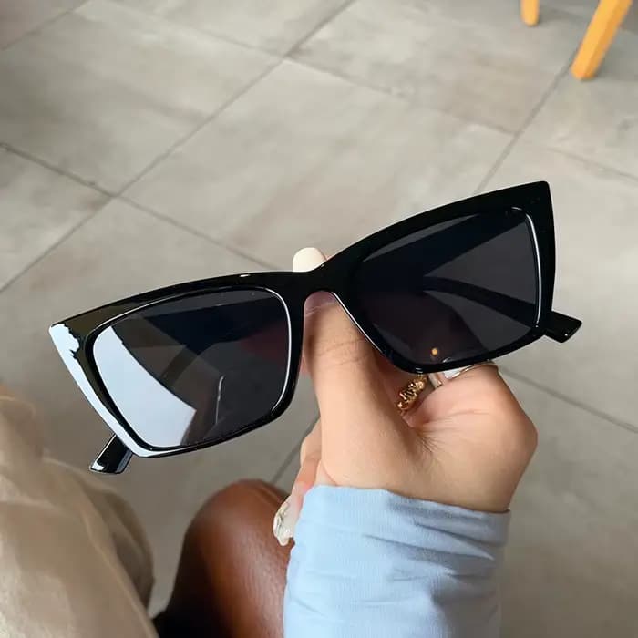 Lunettes de soleil en forme d'oeil de chat pour hommes et femmes, lunettes de soleil anti-ZE, lunett