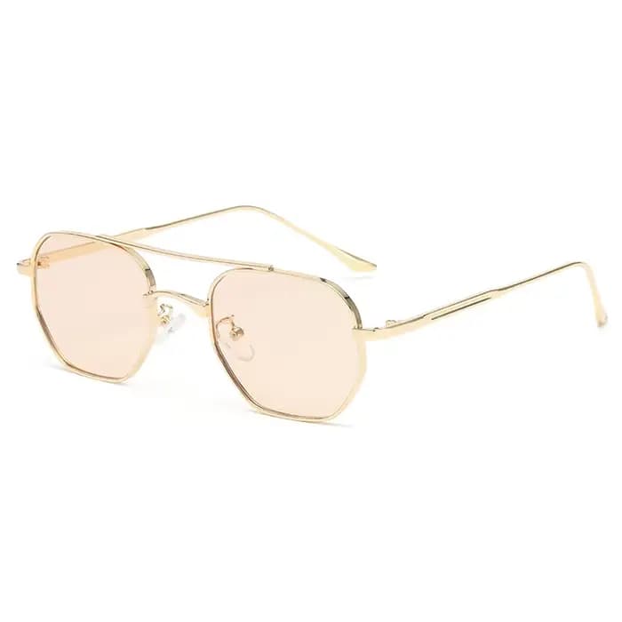 Lunettes de soleil à monture métallique double pont pour hommes et femmes, lunettes de soleil de con