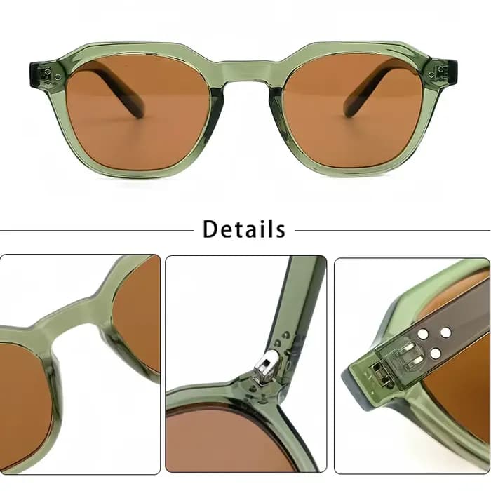 Caterside nouveau rétro polarisé hommes lunettes de soleil carré TR90 cadre femmes lunettes de solei