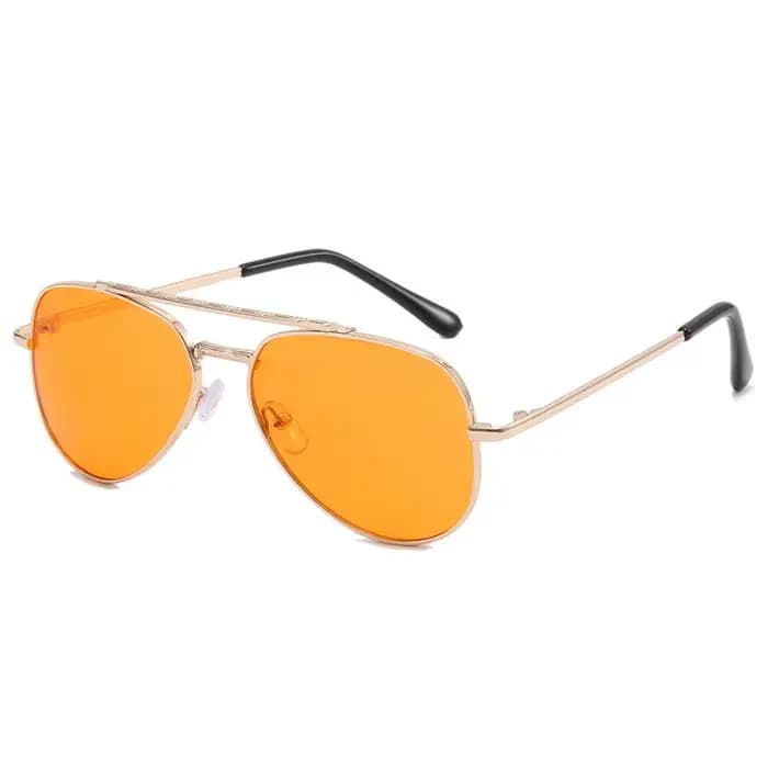 Lunettes de soleil en métal pour garçons et filles, lunettes d'aviateur pour bébés, pour enfants, no