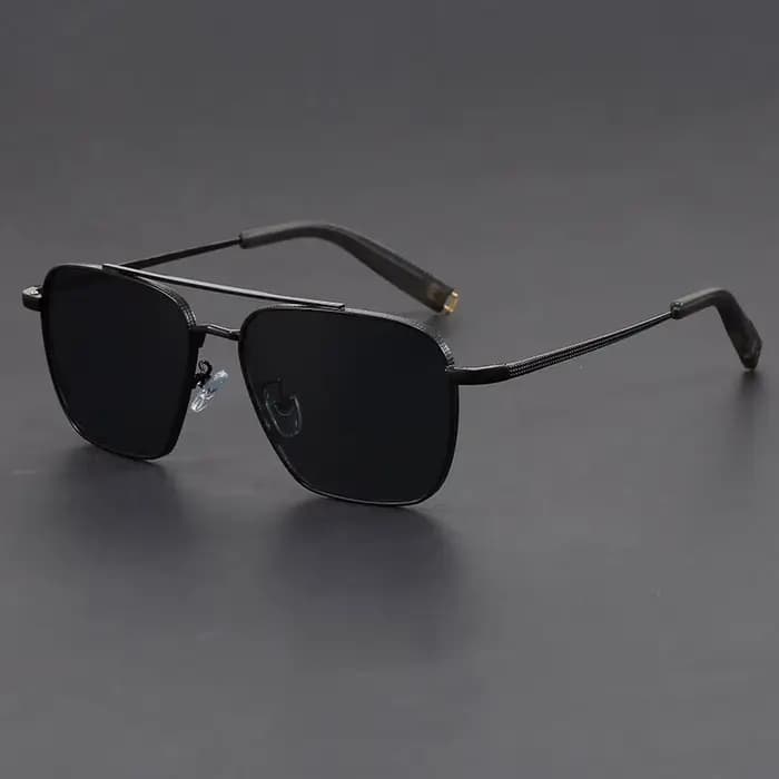 Lunettes de soleil à verres dégradés pour hommes, antidérapantes, en métal, grande monture, couleur 