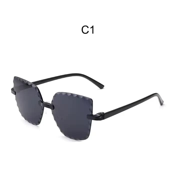 Nouvelles lunettes de soleil pour enfants mode fleur bébé personnalité sans cadre polygone lunettes 