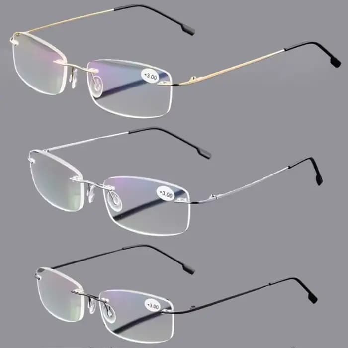 May Flower-Lunettes de lecture sans monture en titane pour hommes et femmes, blocage de la lumière b