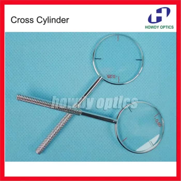 Objectif cylindre transversal ophtalmique, Options de dioptrie-0.25 -0.50 -0.75 -1.00, accessoires d
