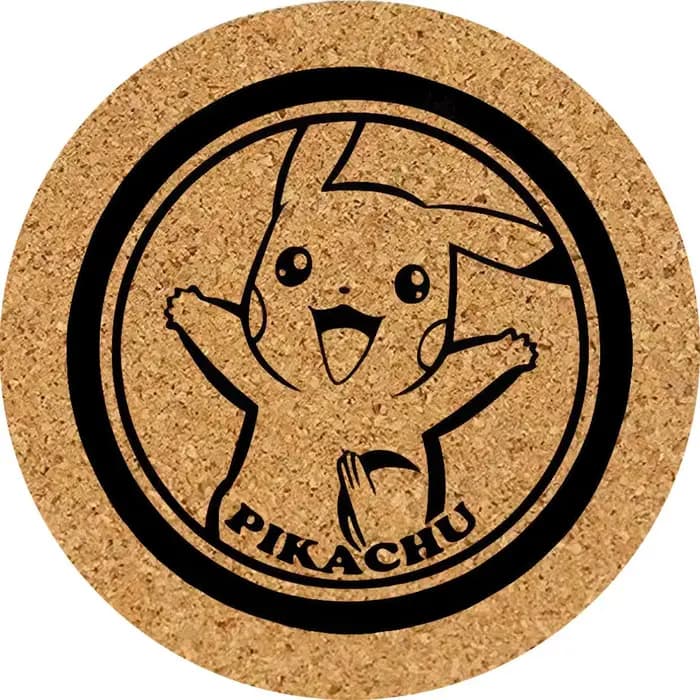 Dessous de verre Pokémon, version Q périphérique, dessin animé, créativité mignonne, dessous de verr