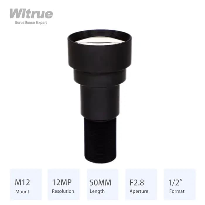 Witrue-Objectif M12 avec filtre IR 650nm, vue longue distance, 50mm, F2.8, 1/2 ", 4K, EKEN, SJ, capt