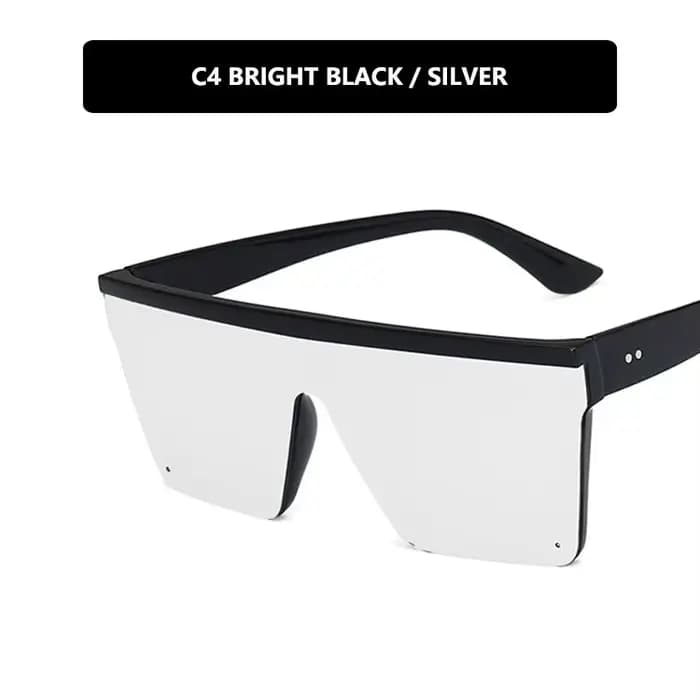 Lunettes de soleil Vintage à dessus plat pour hommes et femmes, nuances carrées noires, dégradé UV40