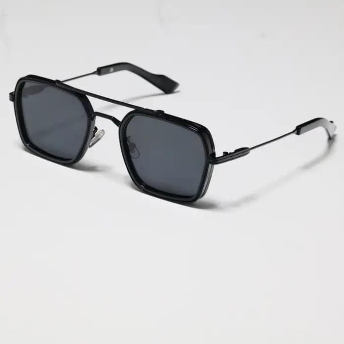 Lunettes de soleil carrées en métal pour hommes et femmes, marque de luxe de styliste, Vintage, ombr