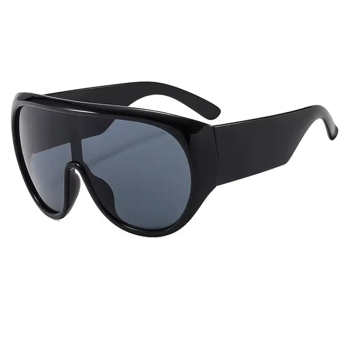 Lunettes de soleil pilote surdimensionnées de luxe unisexe rétro marron nuances UV400 Style Punk con