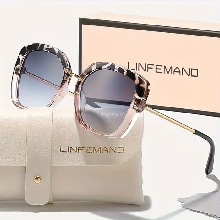 LINFEMAND mode yeux de chat rétro lunettes de soleil décoratives UV400 Couple Style été carnaval fêt