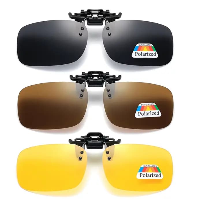 3 paires de verres polarisés à clipser, anti-éblouissement, UV400, vision jour/nuit, pour la conduit