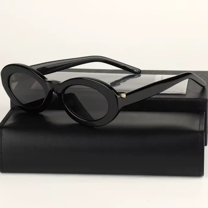 Lunettes de soleil ovales de luxe en acétate pour femmes, de marque, tendance, pour voyages, pour fi