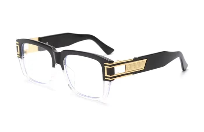 Lunettes anti-lumière bleue Peekaboo pour hommes, style rétro, verres transparents, monture carrée e