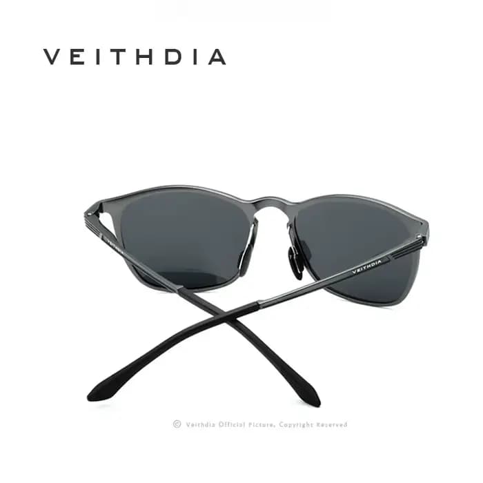 VEITHDIA-Lunettes de soleil unisexes rétro en aluminium et magnésium, verres polarisés, vintage, acc