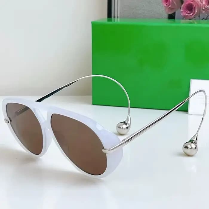 Nouvelles Lunettes de Soleil Aviateur Oversize de Luxe pour Femme, de Marque Designer, en Métal, Sty